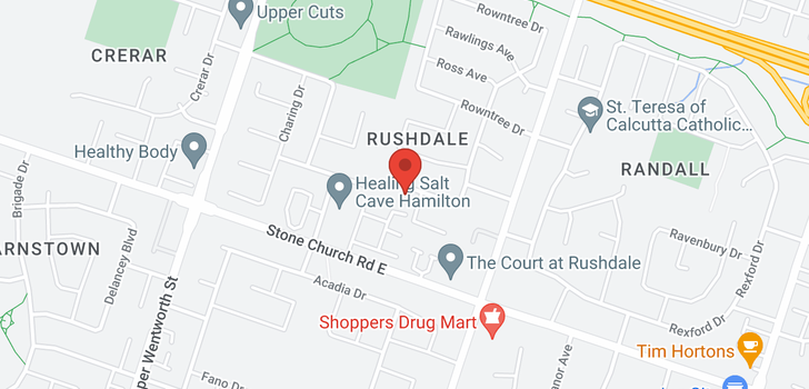map of 135 RUSHDALE Drive